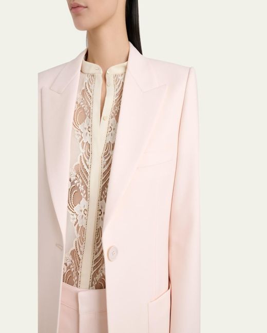 Chloé Pink Single-Breasted Tailored Jacket