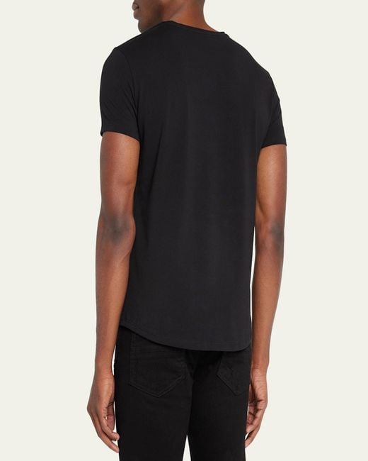 Monfrere Black Dann Solid Crew T-Shirt for men