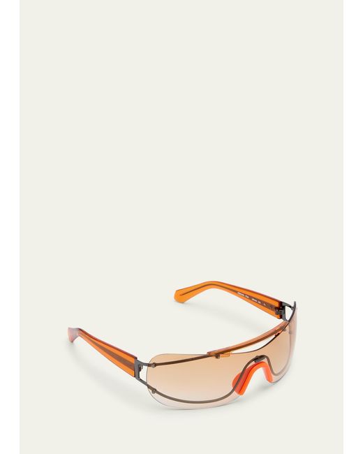 Off-White c/o Virgil Abloh Natural Big Wharf Shield Sunglasses for men