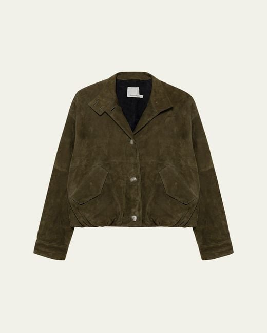 Jonathan Simkhai Green Marley Suede Jacket