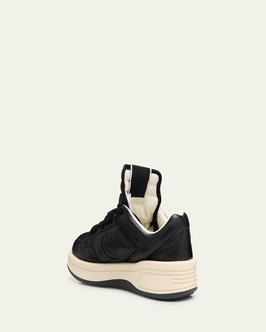 Rick Owens Black X Converse Turbowpn Ox Leather Low-Top Sneakers for men