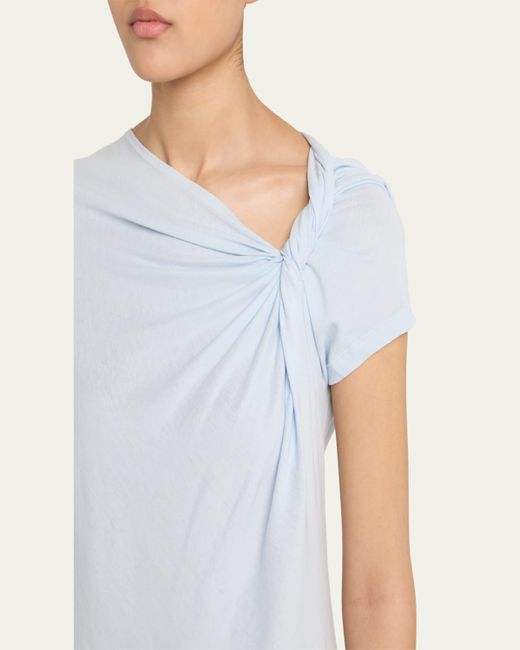 A.L.C. White Liz Short-Sleeve Twist Top