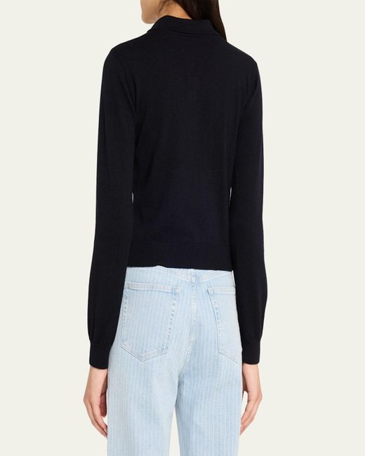 FRAME Black The Argyle Polo Sweater