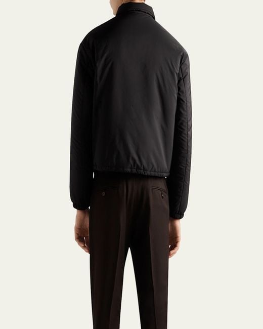 Prada Blue Re-Nylon Cropped Jacket for men