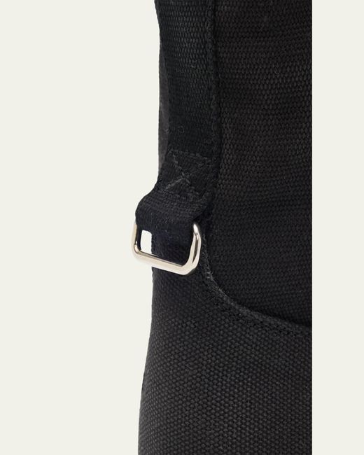 Prada Black Canvas Ankle Combat Boots