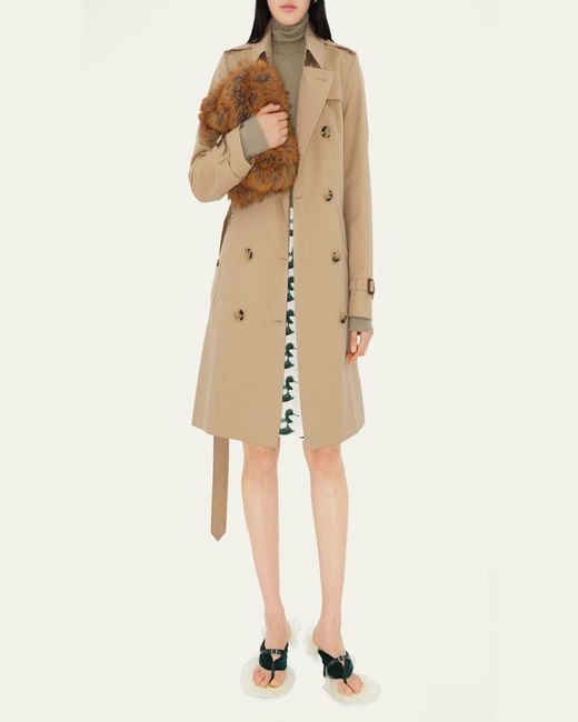 Burberry Natural Chelsea Belted Double-Breasted Trench Coat