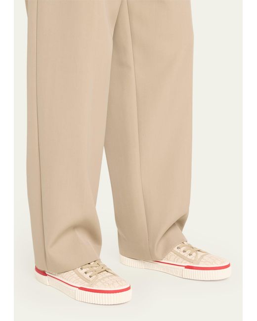 Christian Louboutin Natural Pedro Junior Cl Canvas Low-top Sneakers for men
