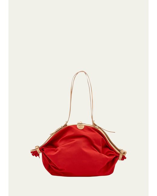 Il Bisonte Caramella Transformable Buckle Zip Tote Bag in Red | Lyst