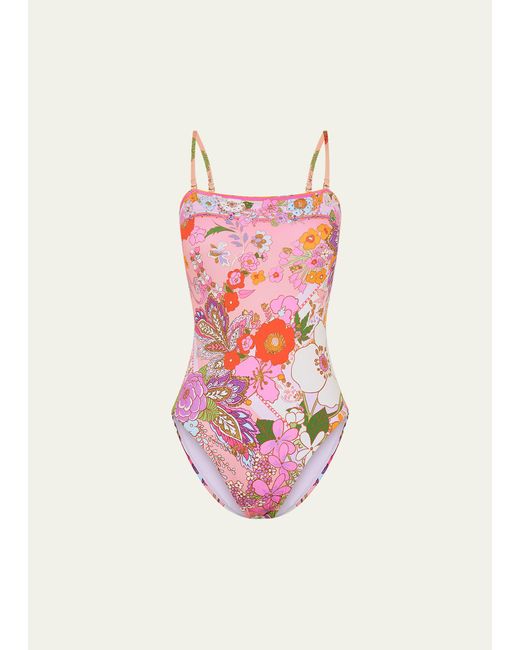 Camilla White Clever Clogs Bandeau One-piece Swimsuit