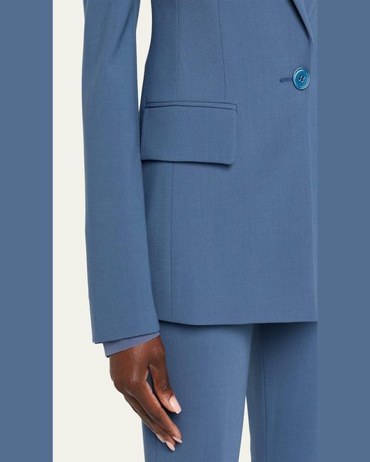 Michael Kors Purple Tailored Single-Button Blazer