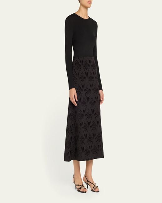 Ulla Johnson Black Adita Long-Sleeve Maxi Dress