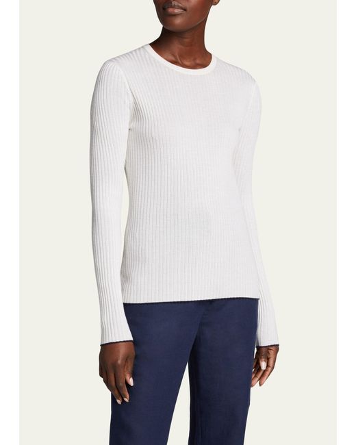 Gabriela Hearst Natural Browning Ribbed Cashmere-silk Sweater