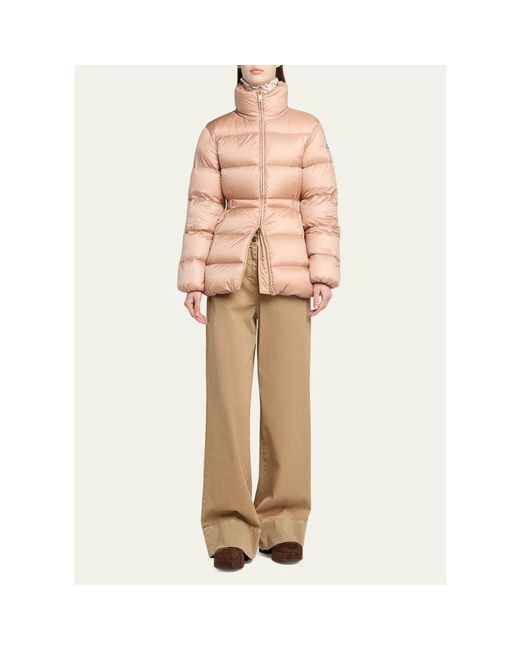 Moncler Gray Brossette Down Puffer Jacket