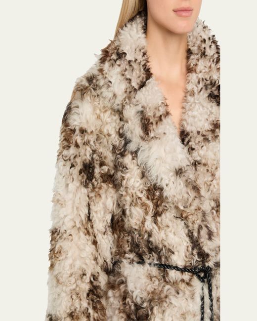 Ulla Johnson White Ceryse Long Shearling Coat
