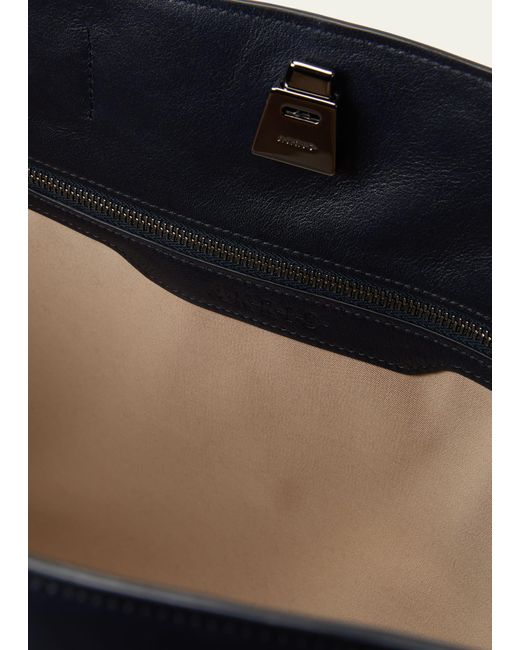 Akris Blue Ai Medium Braided Leather Shoulder Bag