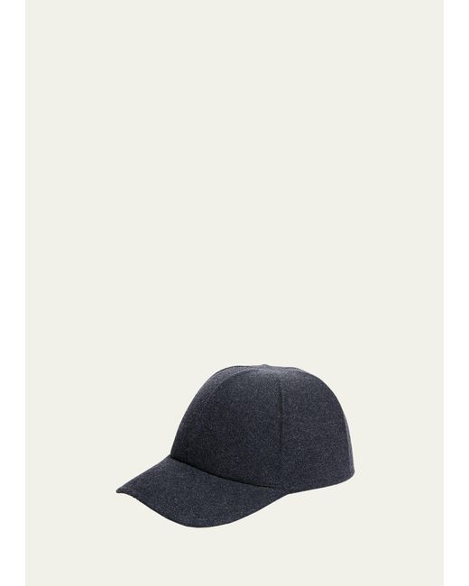 Prada Blue Wool Logo Baseball Hat for men