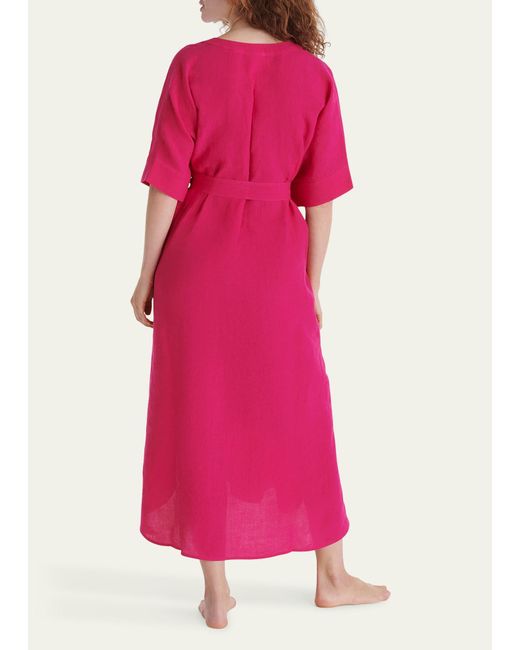 Eres Pink Bibi Belted Kaftan Maxi Dress