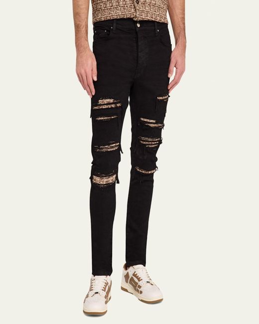 Amiri Black Boucle Thrasher Skinny Jeans for men