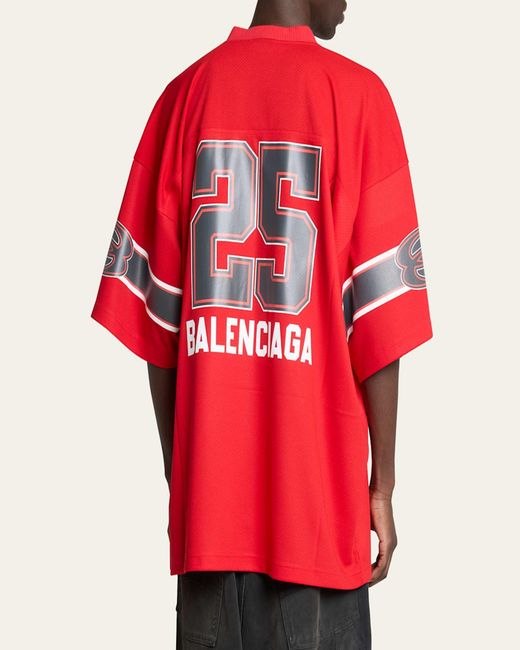 Balenciaga Unity Sports Icon Mesh Jersey T-Shirt in Red for Men | Lyst
