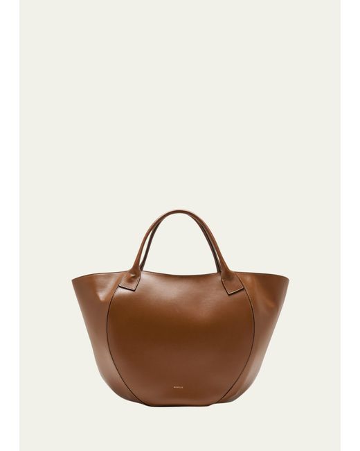 Wandler Brown Mia Soft Leather Tote Bag