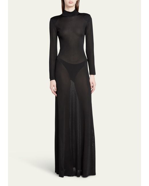 Tom Ford Black Slinky Backless Gown