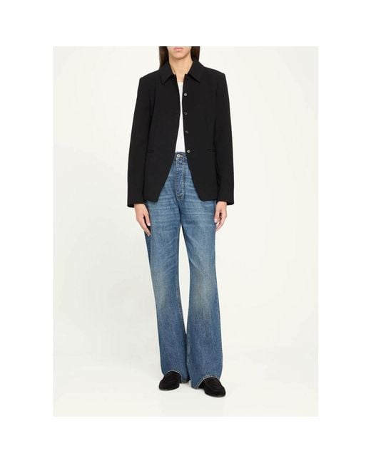 Theory Black Cutaway Single-Breasted Jacket