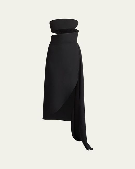 Alaïa 3D Spiral Strapless Dress in Black | Lyst