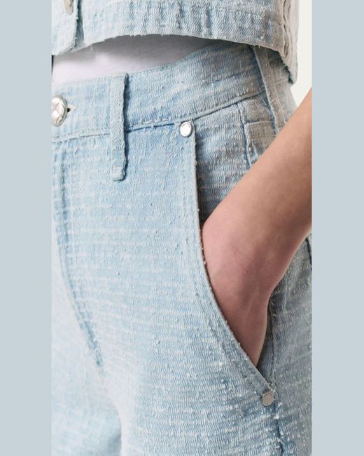 Rag & Bone Blue Sofie High-Rise Tailored Trouser Jeans