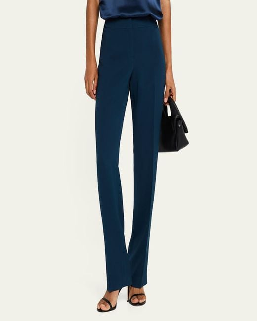 Lafayette 148 New York Blue Barrow Finessecrepe Pants