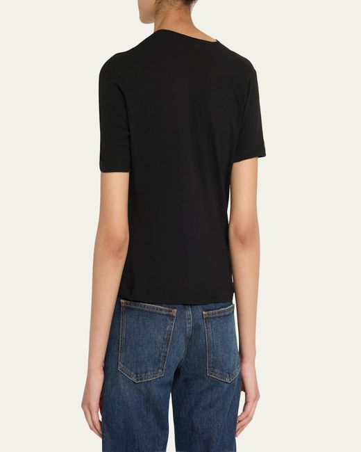 A.L.C. White Liz Short-Sleeve Twist Top
