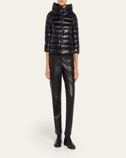 Herno Black Sofia Ultra-Lightweight Down Bolero Jacket