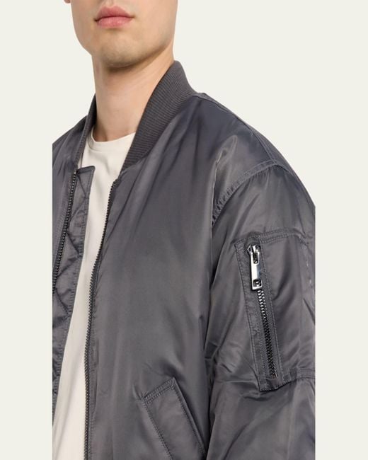 Officine Generale Gray Javier Nylon Bomber Jacket for men