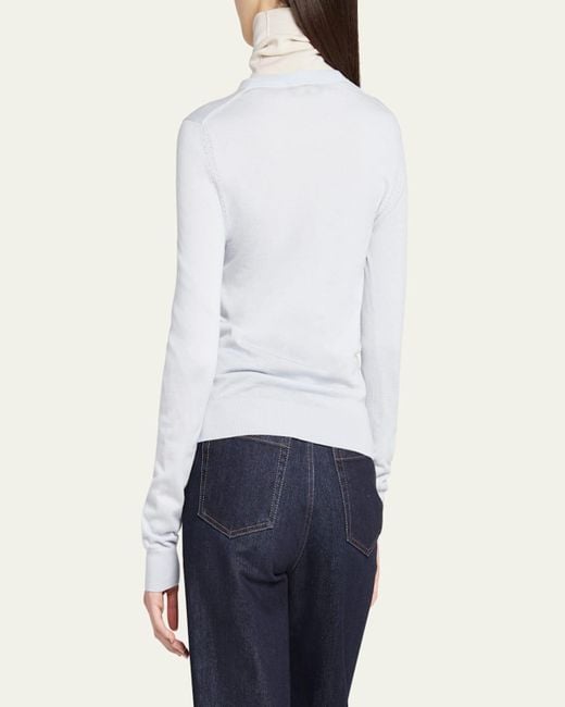Loro Piana Natural Long-Sleeve Cashmere Sweater