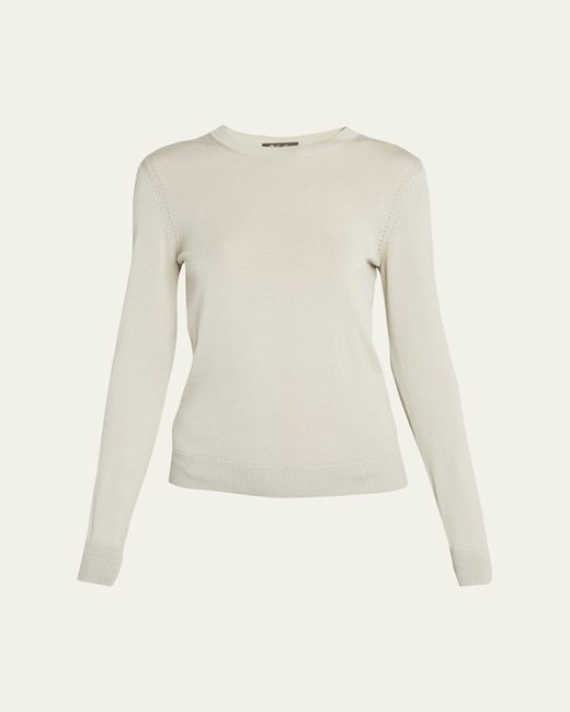 Loro Piana Natural Long-Sleeve Cashmere Sweater