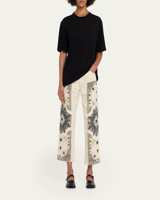 R13 Natural X-Boyfriend Patchwork Jeans