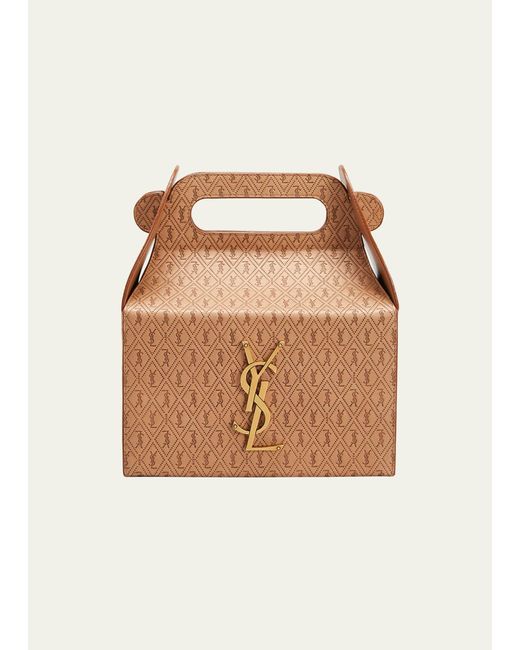 Saint Laurent Natural Ysl Lunch Box Tote Bag for men
