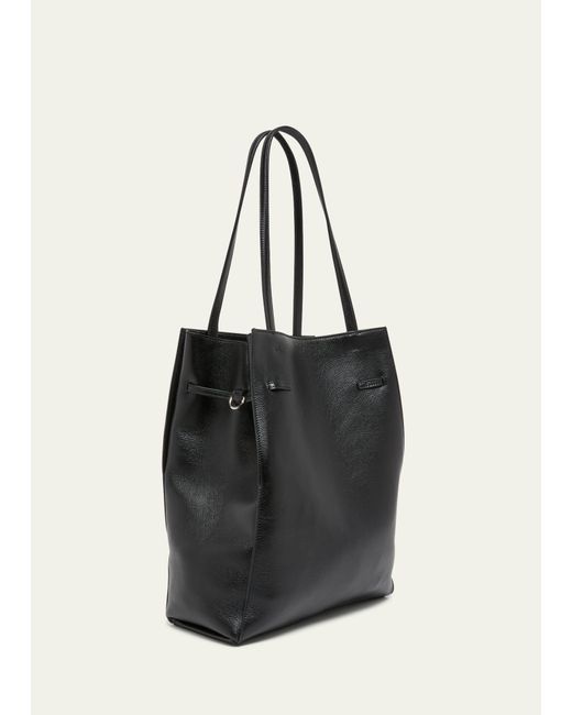 Givenchy White Voyou Medium North-south Tote Bag In Tumbled Leather