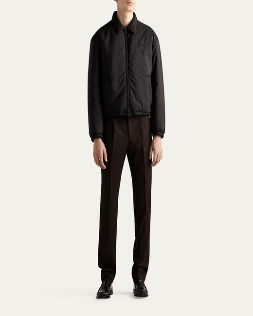 Prada Blue Re-Nylon Cropped Jacket for men