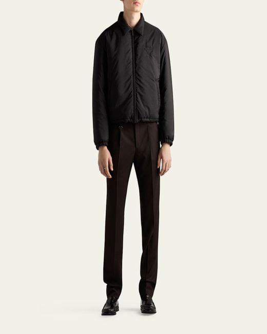 Prada Blue Re-Nylon Cropped Jacket for men