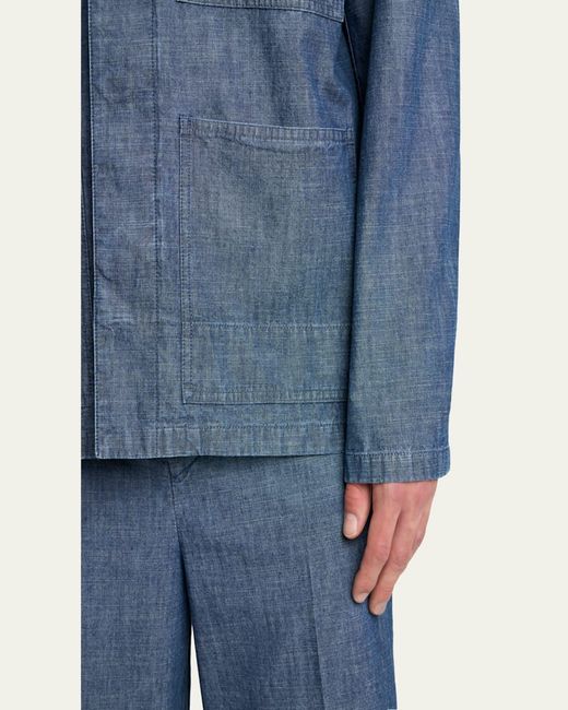 Jil Sander Blue Denim Chore Jacket for men