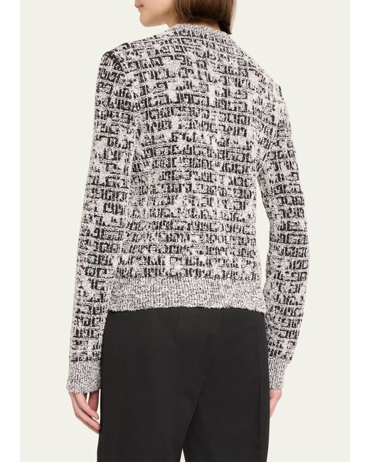 Givenchy Multicolor Logo-print Tweed-knit Short Jacket