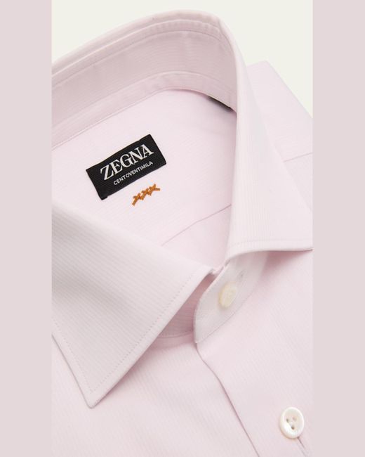 ZEGNA Xxx Micro-Stripe Couture Dress Shirt in Pink for Men