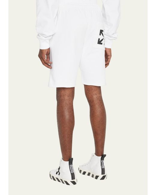Off-White c/o Virgil Abloh Natural Arrow Jersey Sweat Shorts for men