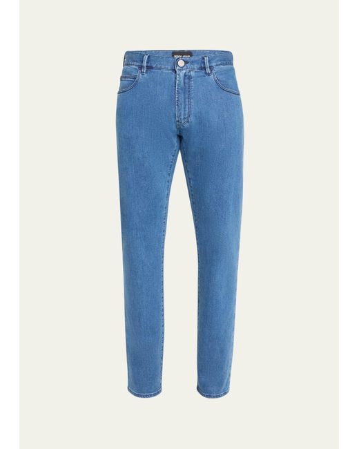 Giorgio Armani Blue Straight-leg Jeans for men