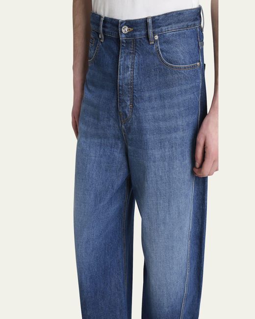 Givenchy Blue Twisted-Seam Denim Jeans for men