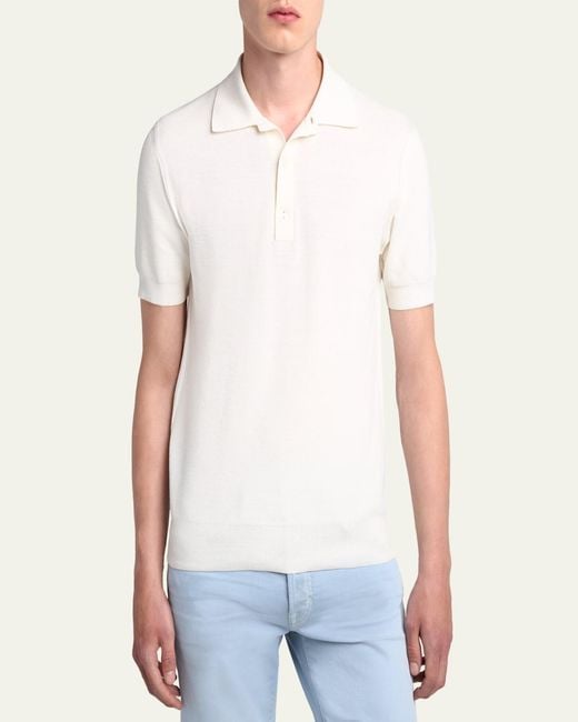 Tom Ford Natural Classic-Fit Cotton Pique Polo Shirt for men