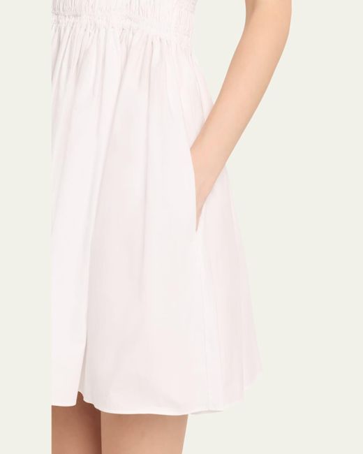 Matteau Natural Shirred Bodice Mini Dress