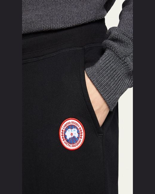 Canada Goose Gray Huron Logo-Patch Sweatpants for men
