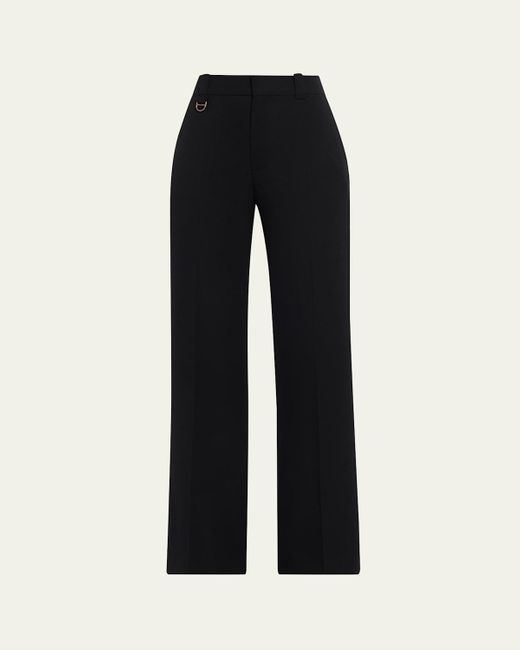 Chloé Black Tailored Stretch Wool Trousers