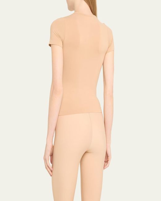 Skims Blue Soft Smoothing Seamless Short-Sleeve T-Shirt